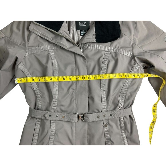 Nils Women's Heavy Winter Coat Size 10 Taupe Belted Insulated Snow Ski Coat - Picture 11 of 16